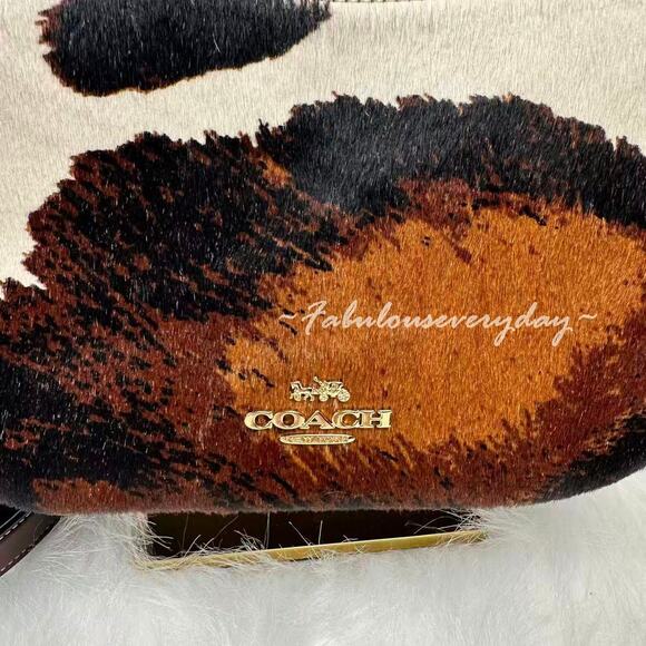 Coach Kailey Shoulder/Crossbody Bag With Cow Print And Tassel CCC84 NWT - Picture 7 of 11